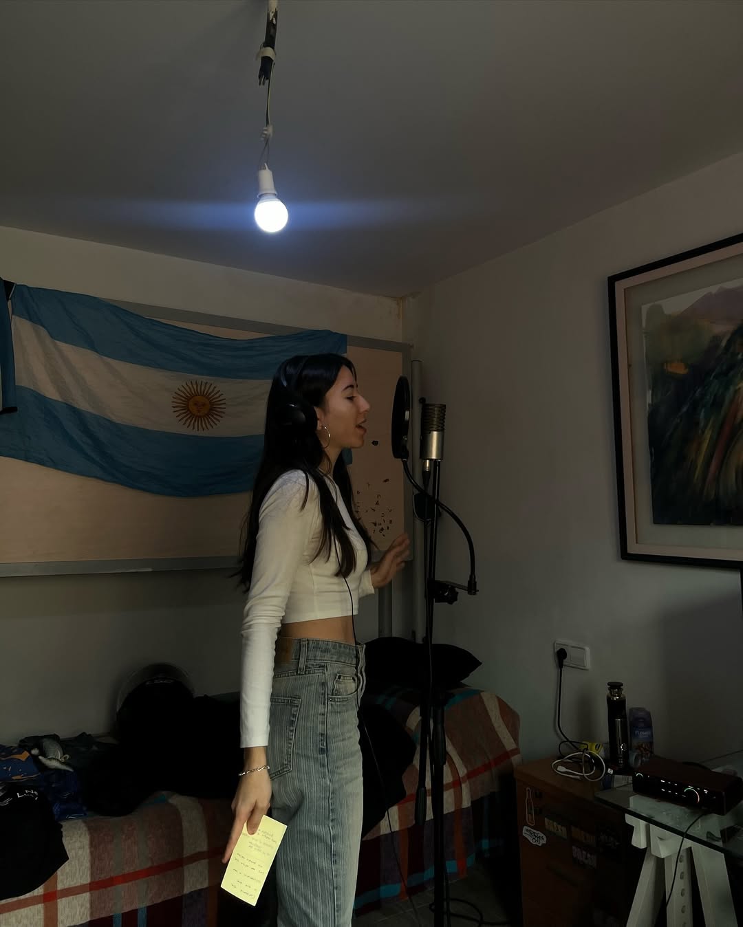 MELSINDARK recording session with Argentine flag